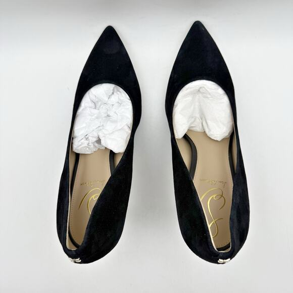 Sam Edelman Womens Hazel Point Toe Pumps US 8 Wide Black Suede Stiletto NIB - Picture 10 of 13